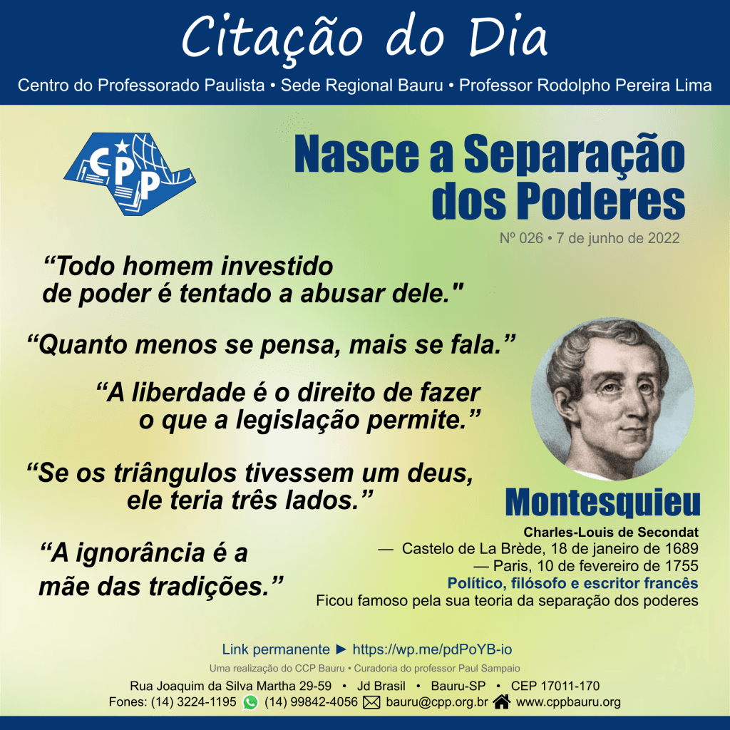 Nasce a Separação dos&nbsp;Poderes