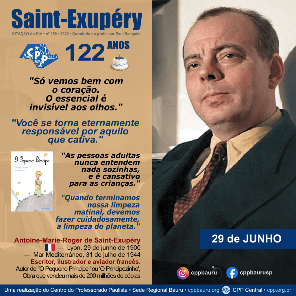 O Príncipe que fala com a flor • Saint-Exupéry • 122&nbsp;Anos