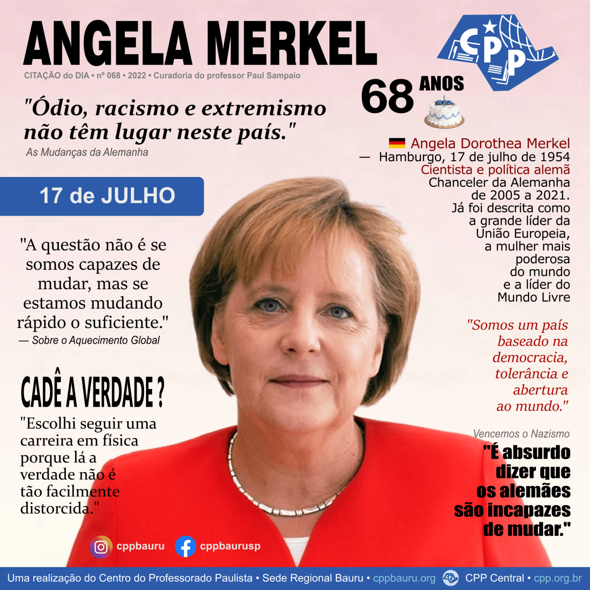 As Mudanças da Alemanha • Angela Merkel • 68&nbsp;Anos