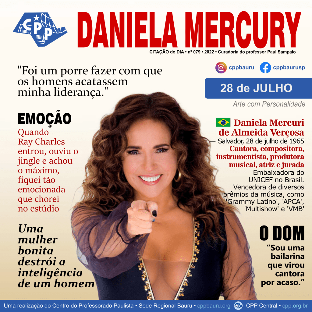 Arte com Personalidade • Daniela Mercury • 57&nbsp;Anos