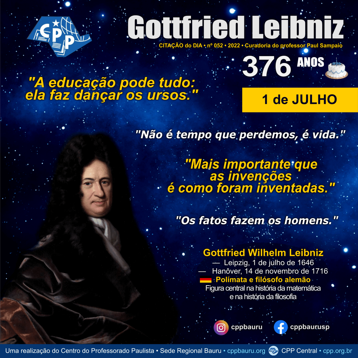 A Educação Pode Tudo • Leibniz • 376&nbsp;Anos