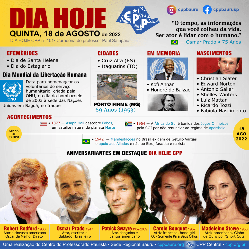 18 de Agosto de 2022 • Dia Hoje&nbsp;CPP