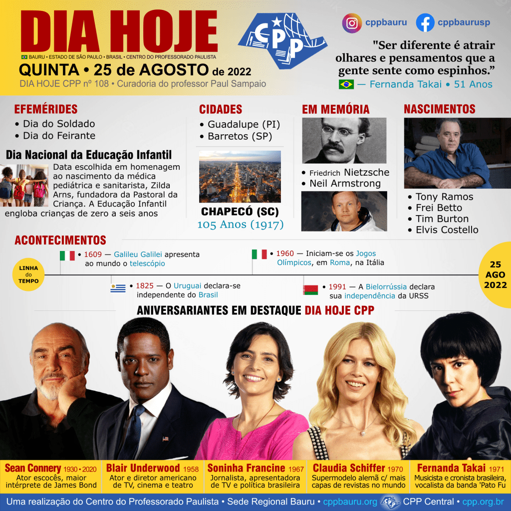 25 de Agosto de 2022 • Dia Hoje&nbsp;CPP