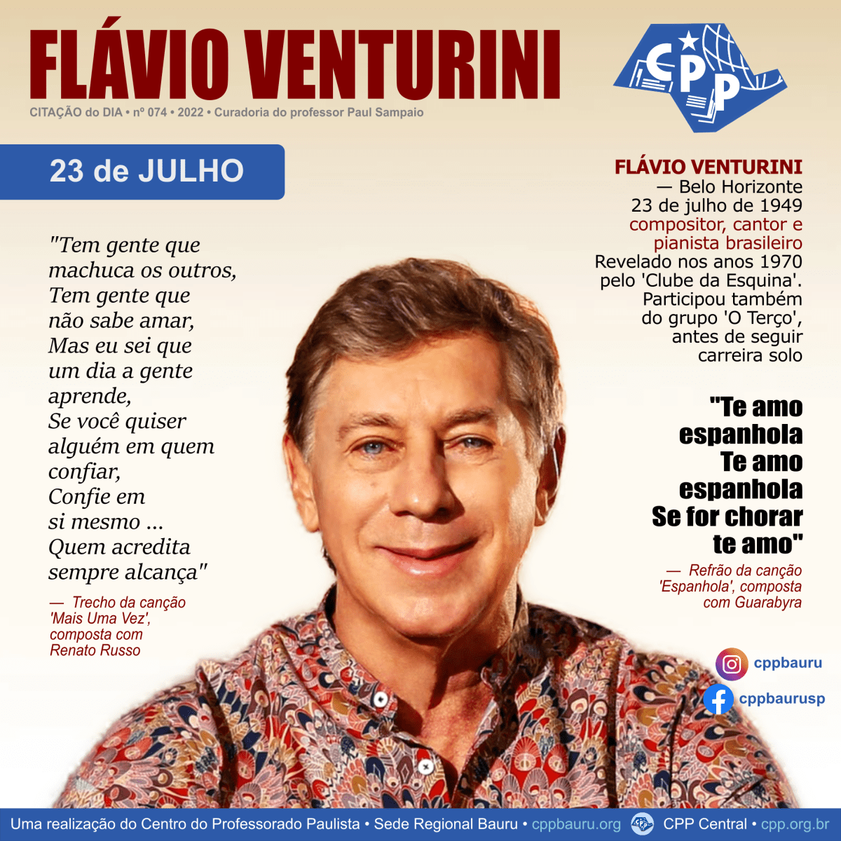 Flávio Venturini • 73&nbsp;Anos
