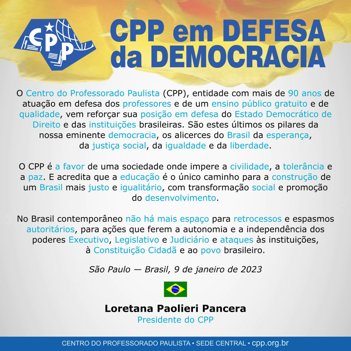 CPP em Defesa da&nbsp;Democracia