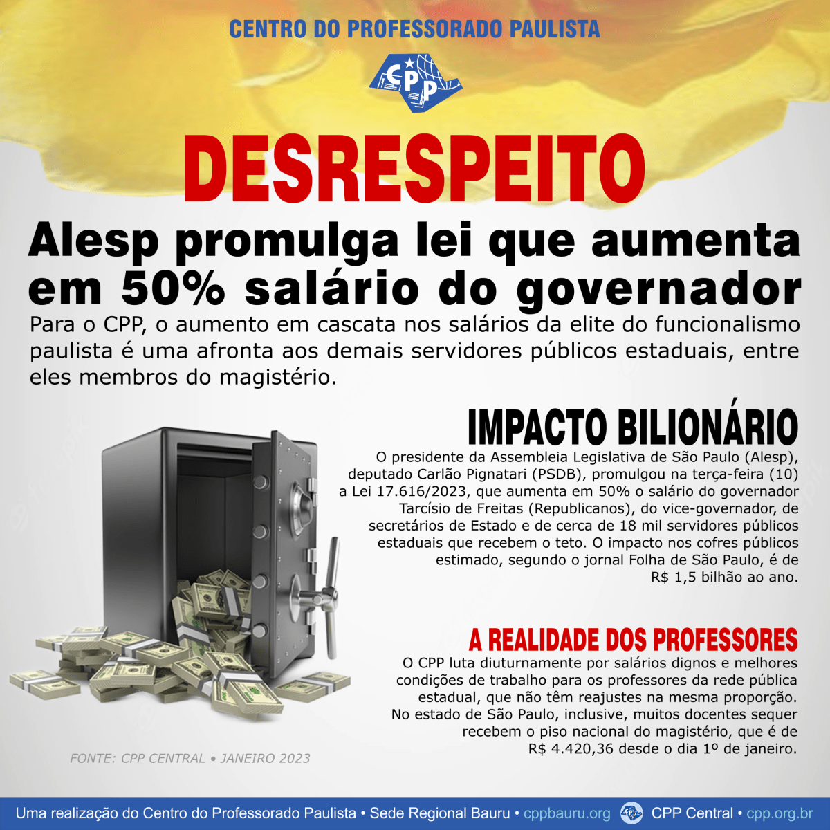 Alesp aumenta em 50% salário do&nbsp;governador