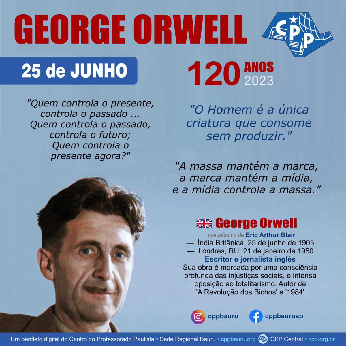 George Orwell 🟢 120&nbsp;Anos