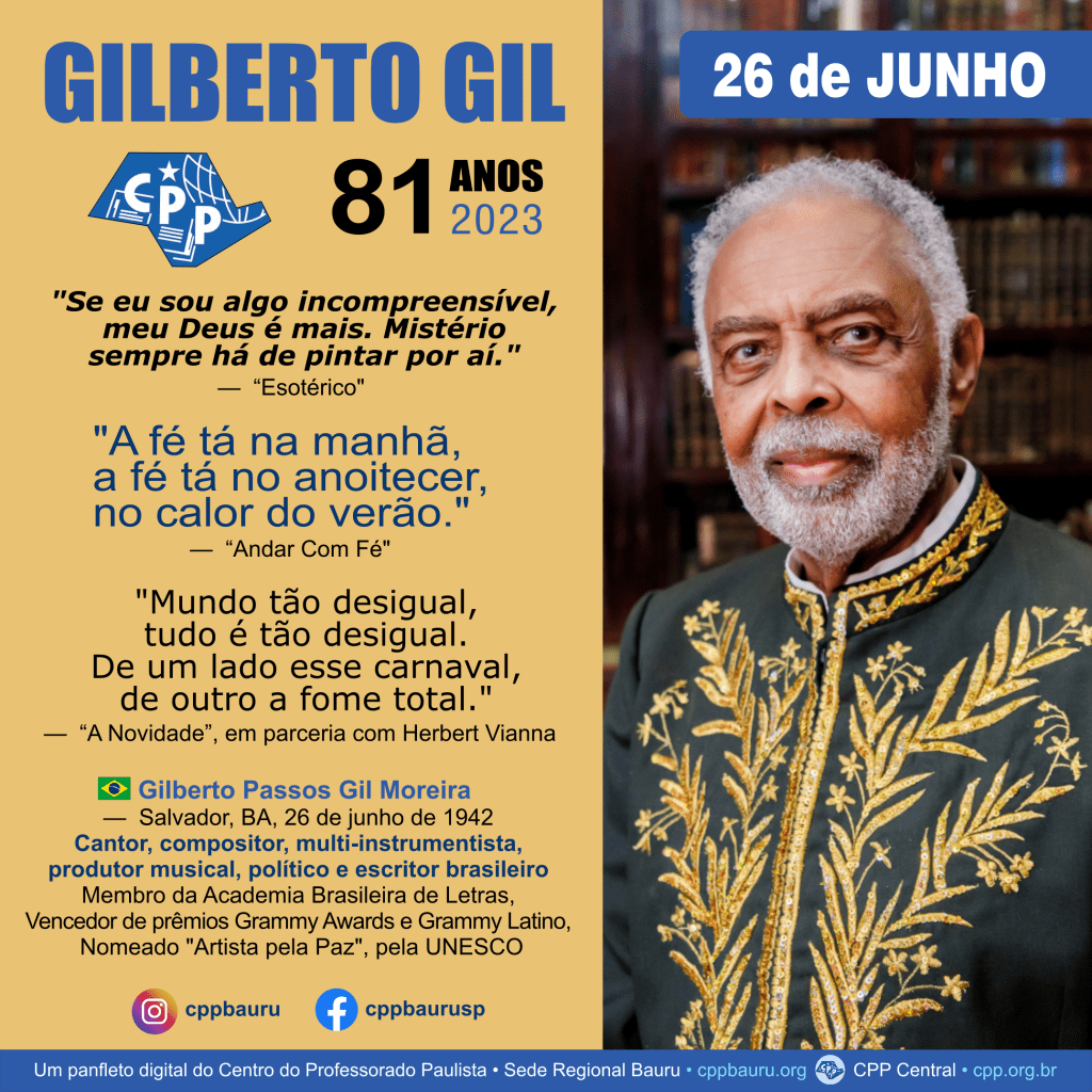 Gilberto Gil 🟢 81&nbsp;Anos