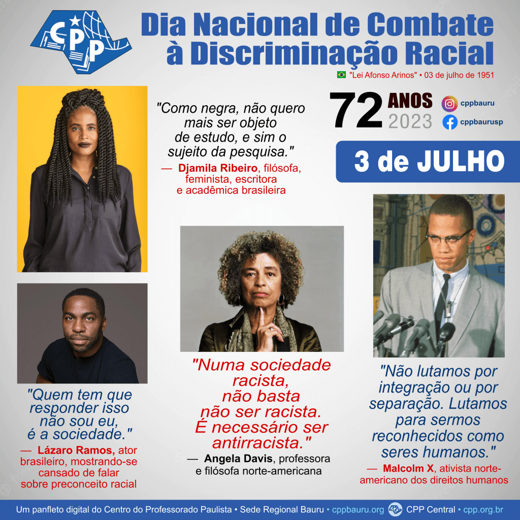 🔔 Dia Nacional de Combate à Discriminação Racial 🟢 72&nbsp;Anos