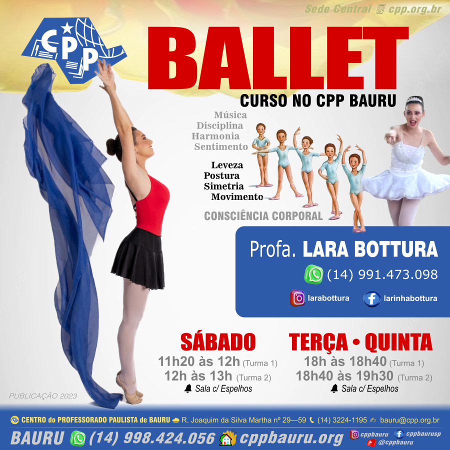 Lara Bottura • Professora de Ballet e Reforço Escolar
