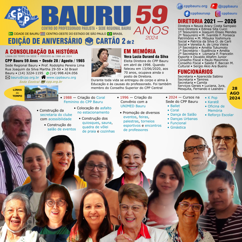 CPP Bauru 59 Anos 🕗 A Consolidação da&nbsp;História