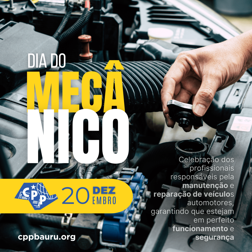 🔔 Dia do Mecânico 🕗 20 de&nbsp;Dezembro
