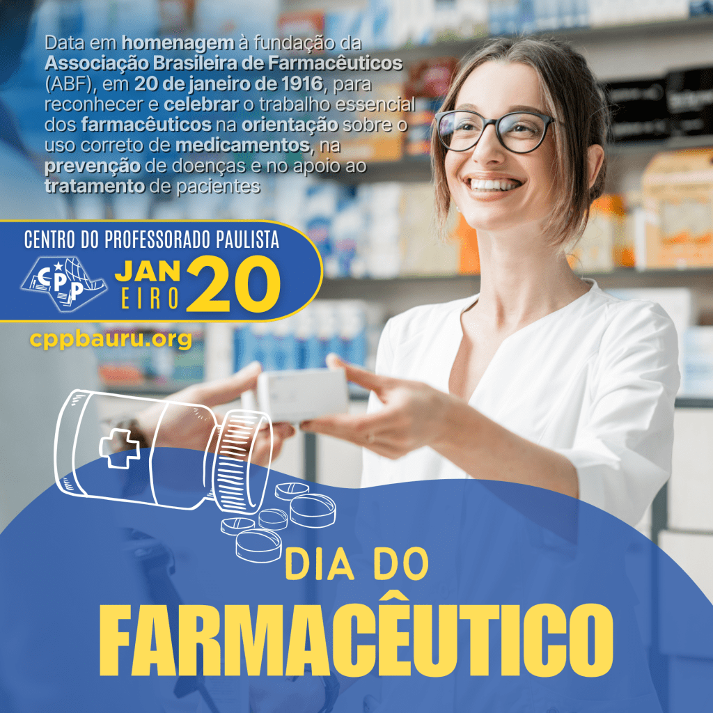 🔔 Dia do Farmacêutico 🕗 20 de&nbsp;Janeiro