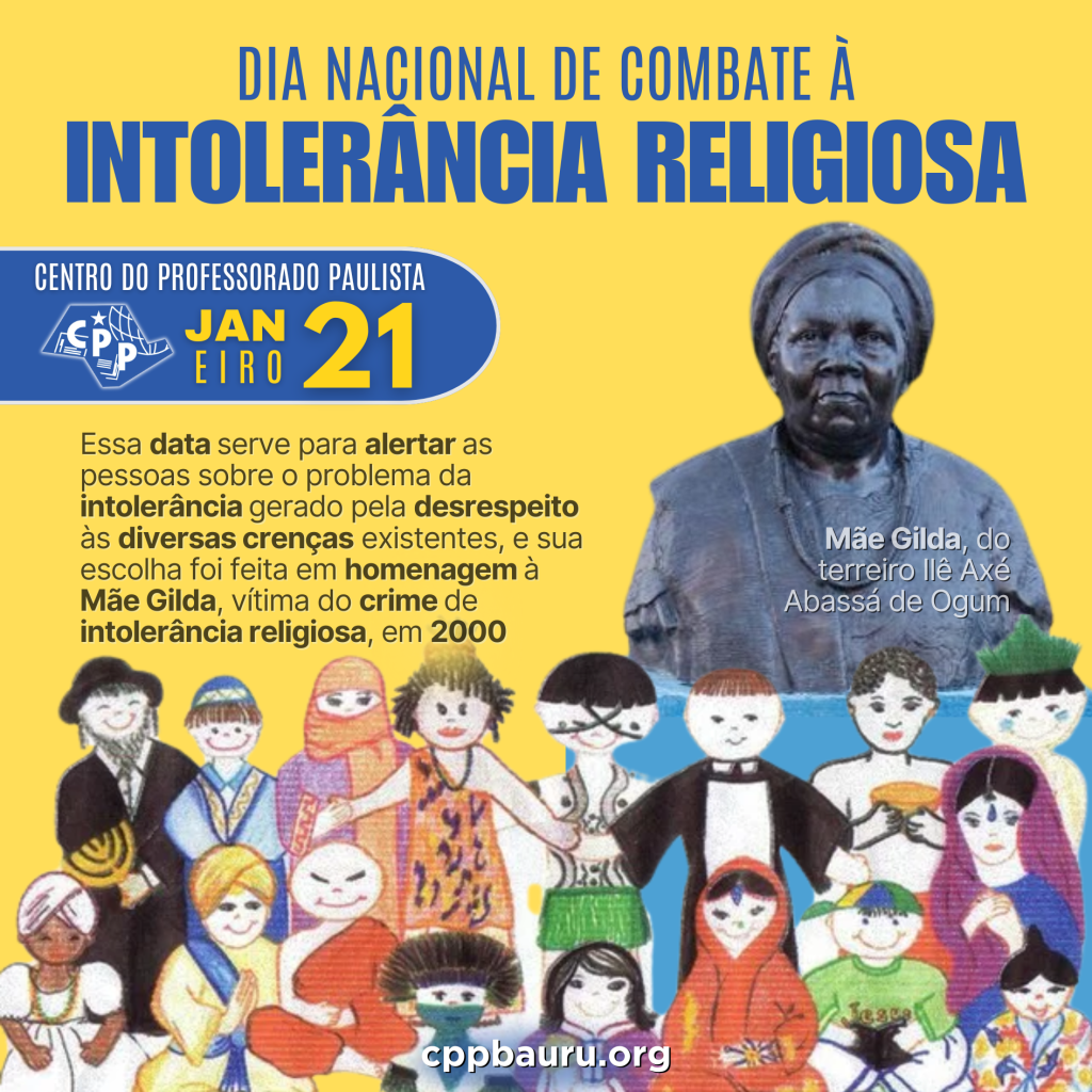Dia Nacional de Combate à Intolerância Religiosa 🕗 21 de&nbsp;Janeiro