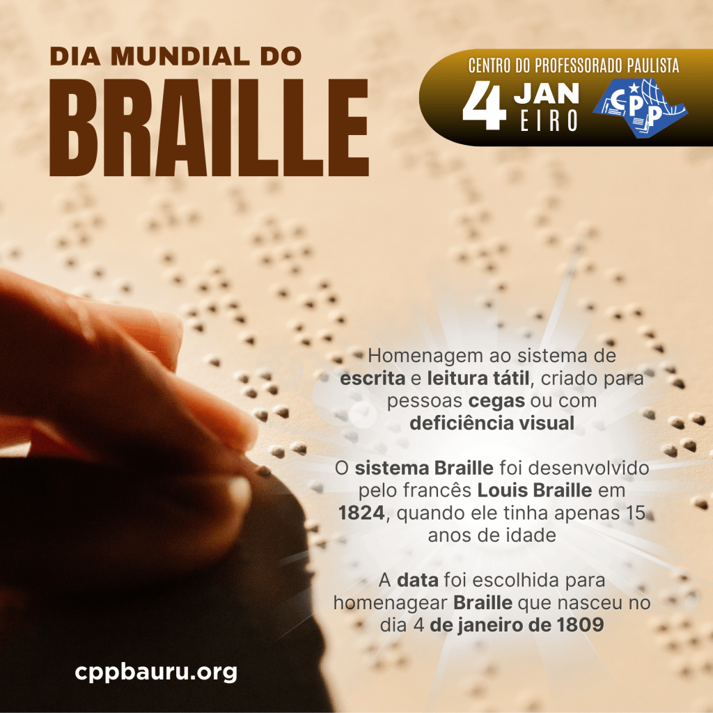 🔔 Dia Mundial do Braille 🕗 4 de&nbsp;Janeiro