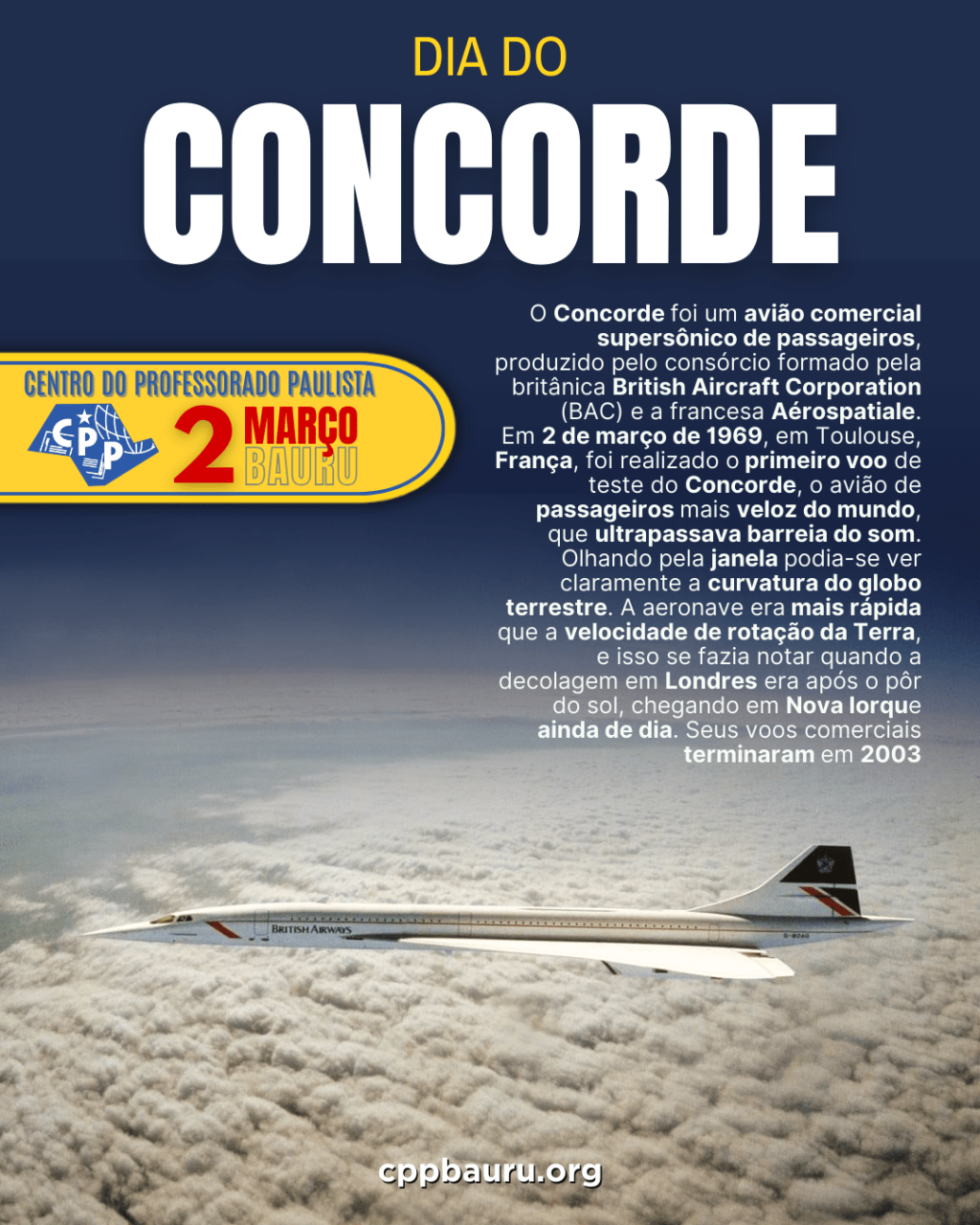 🔔 Dia do Concorde 🕗 2 de&nbsp;Março