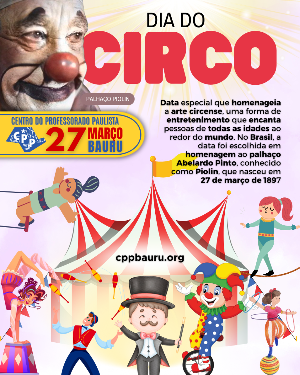 🔔 Dia do Circo 🕗 27 de&nbsp;Março