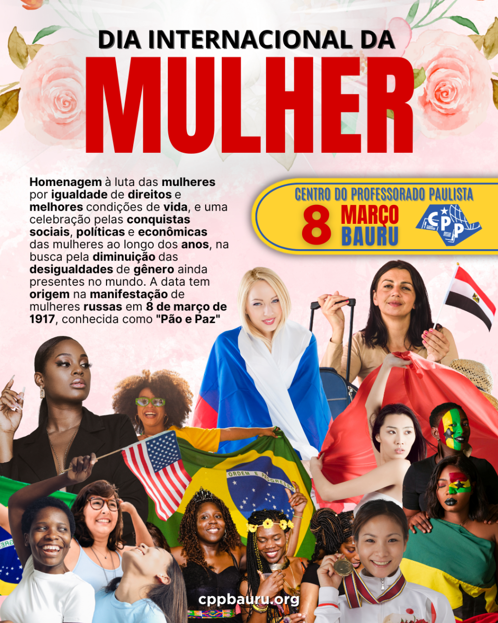 🔔 Dia Internacional da Mulher 🕗 8 de&nbsp;Março