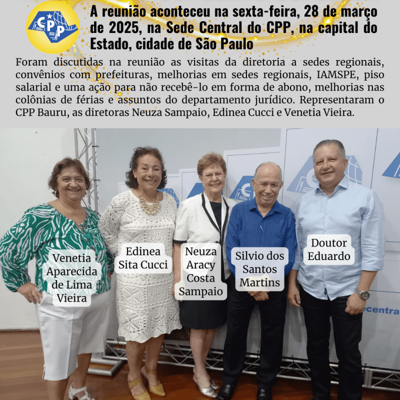 🔔 Reunião do Conselho Superior do CPP 🕗 Março&nbsp;2025