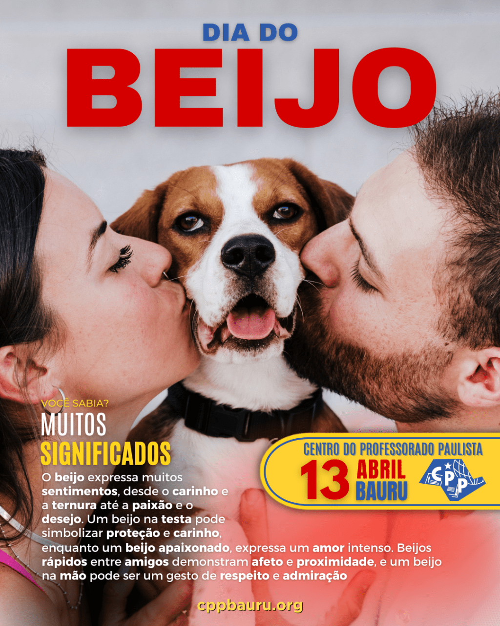 🔔 Dia do Beijo 🕗 13 de&nbsp;Abril
