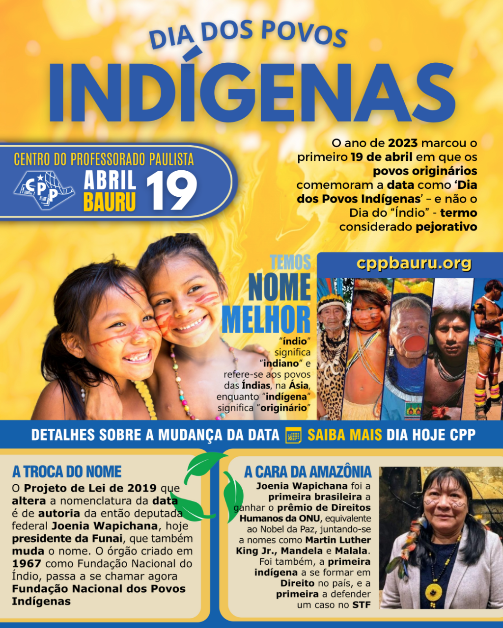 🔔 Dia dos Povos Indígenas 🕗 19 de&nbsp;Abril