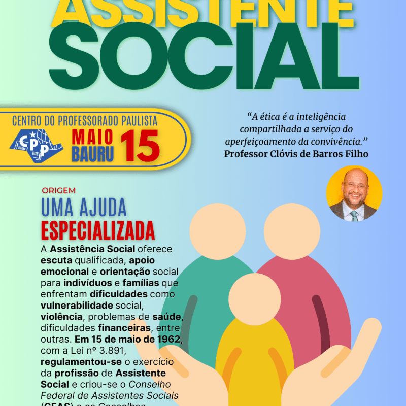 🔔 Dia do Assistente Social 🕗 15 de&nbsp;Maio