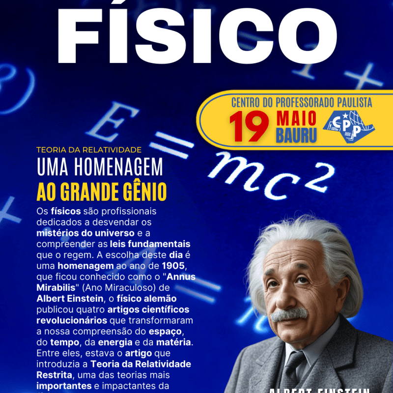 🔔 Dia do Físico 🕗 19 de&nbsp;Maio
