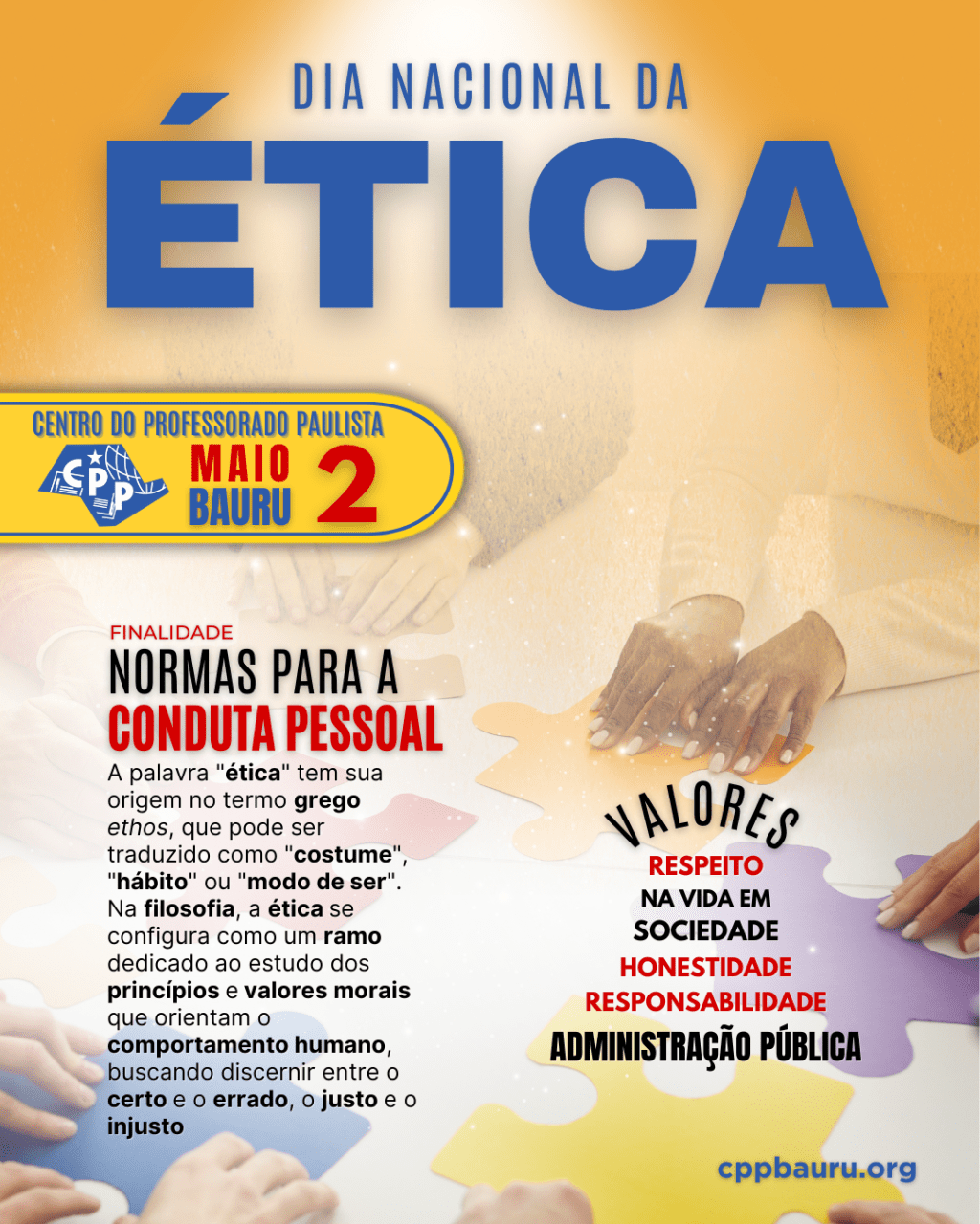 🔔 Dia Nacional da Ética 🕗 2 de&nbsp;Maio