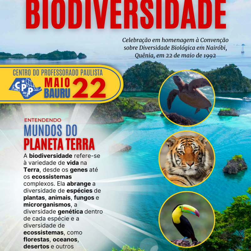🔔 Dia Internacional da Biodiversidade 🕗 22 de&nbsp;Maio