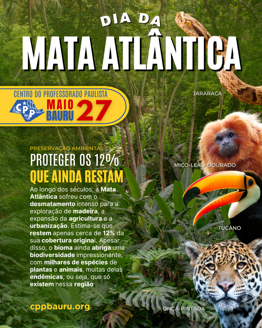 🔔 Dia da Mata Atlântica 🕗 27 de&nbsp;Maio