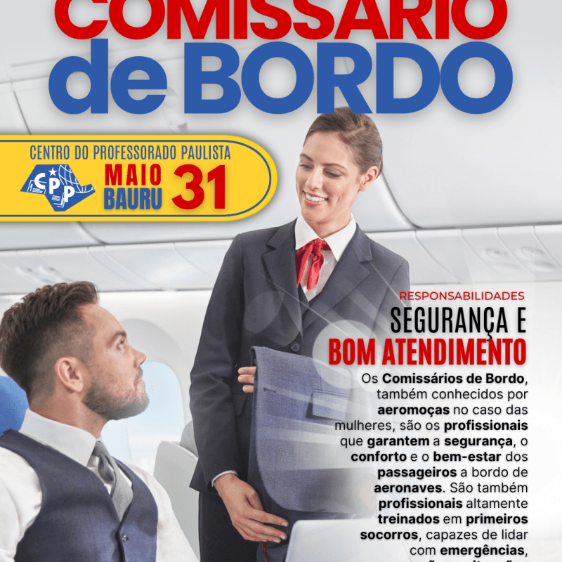 🔔 Dia do Comissário de Bordo 🕗 31 de&nbsp;Maio