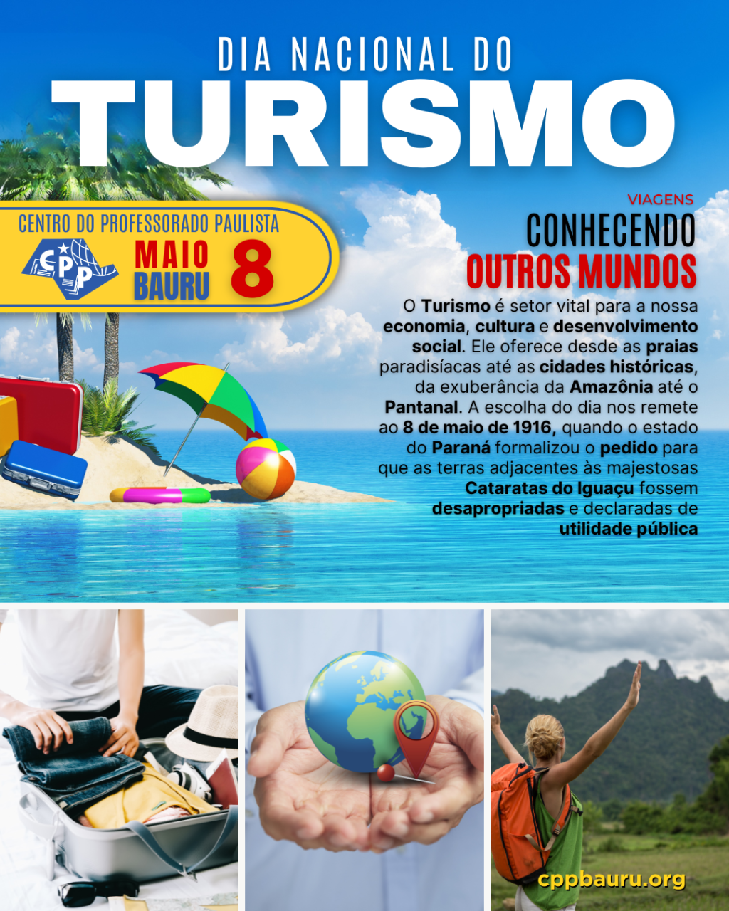 🔔 Dia Nacional do Turismo 🕗 8 de&nbsp;Maio