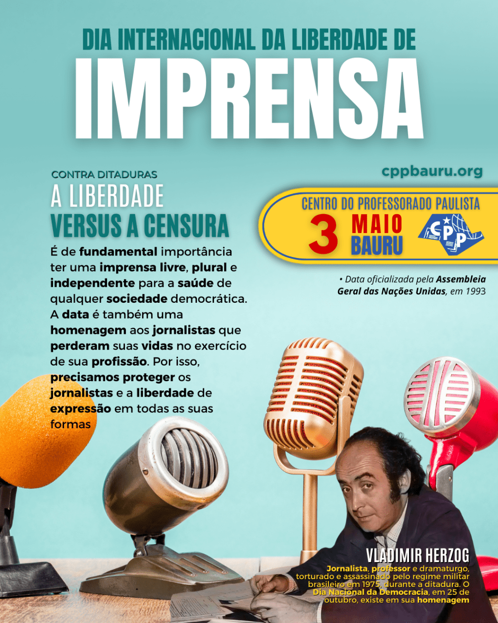 🔔 Dia Internacional da Liberdade de Imprensa 🕗 3 de&nbsp;Maio