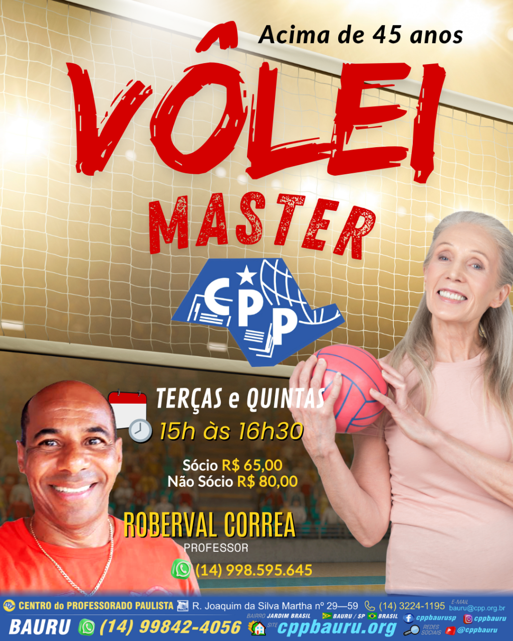 🏀 Vôlei Master 🔔 Acima de 45&nbsp;anos