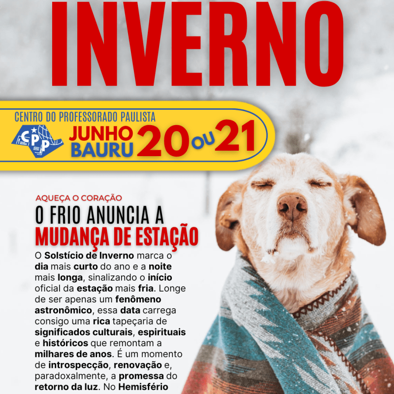 🔔 Início do Inverno 🕗 20 ou 21 de&nbsp;Junho