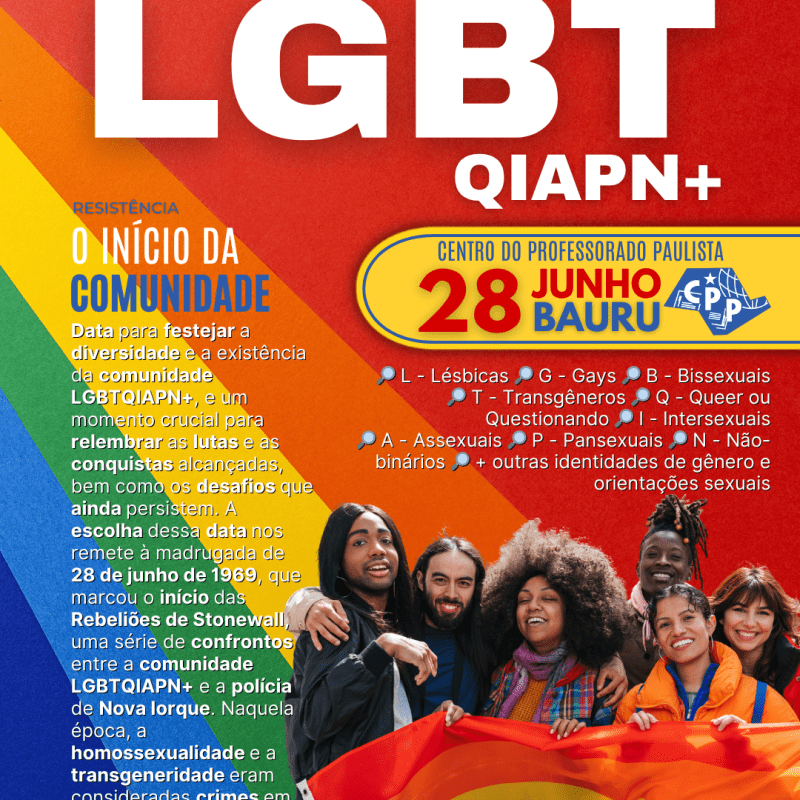 🔔 Dia Internacional do Orgulho LGBTQIAPN+ 🕗 28 de&nbsp;Junho
