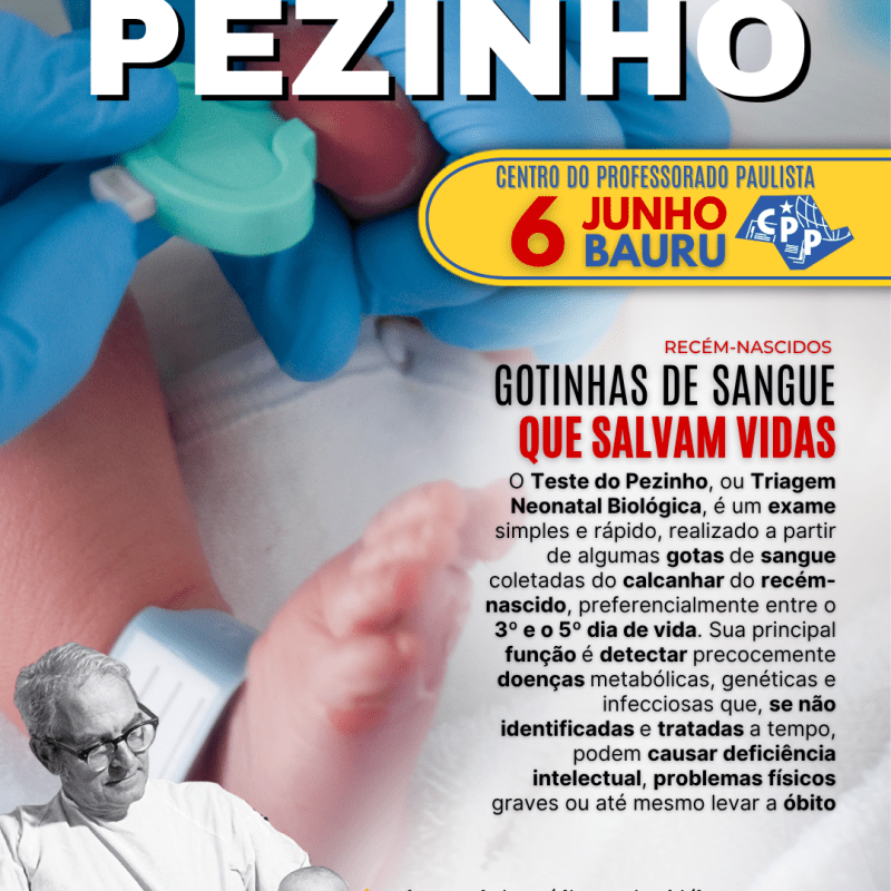 🔔 Dia Nacional do Teste do Pezinho 🕗 6 de&nbsp;Junho