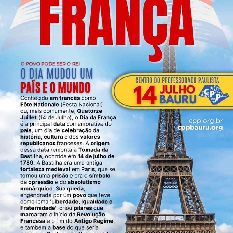 🔔 Dia da França 🕗 14 de&nbsp;Julho