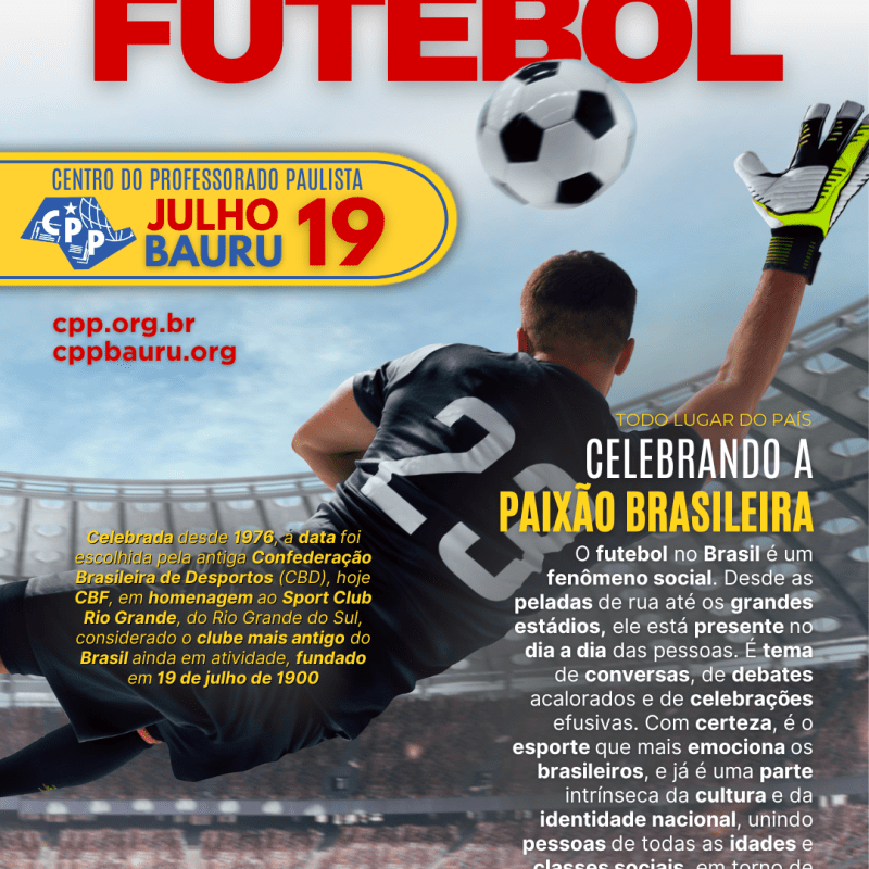 🔔 Dia Nacional do Futebol 🕗 19 de&nbsp;Julho