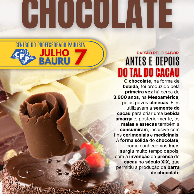 🔔 Dia Mundial do Chocolate 🕗 7 de&nbsp;Julho