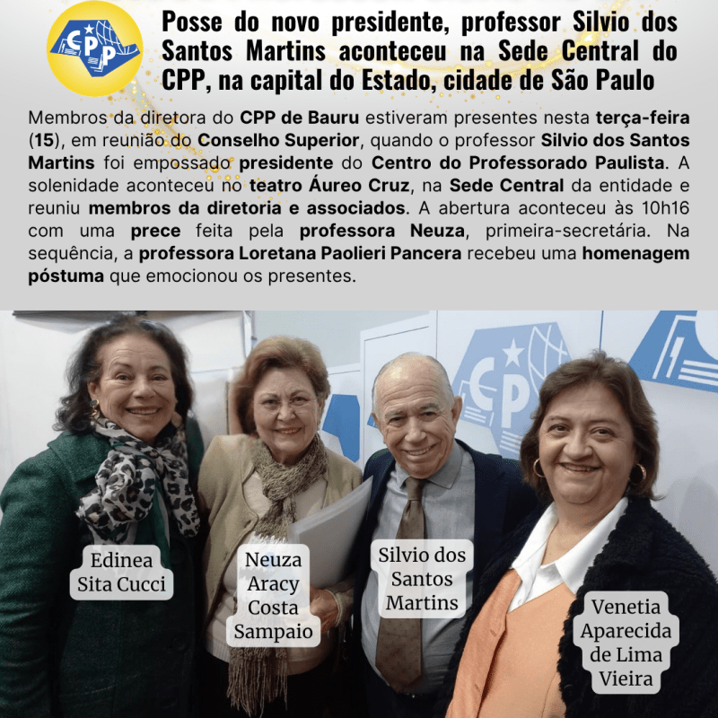 Bauru na Posse do Presidente do&nbsp;CPP