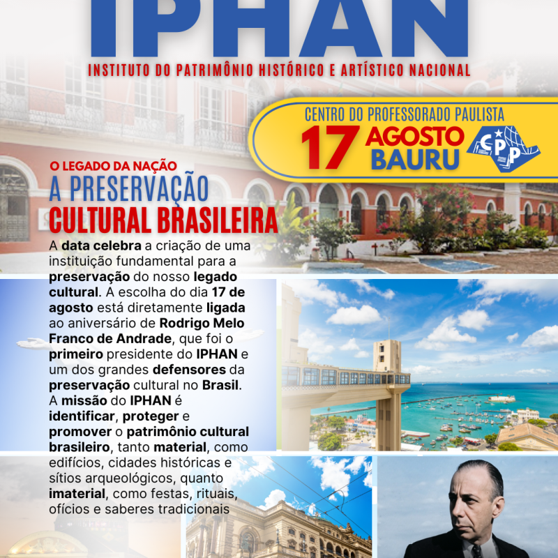 🔔 Dia do IPHAN 🕗 17 de&nbsp;Agosto
