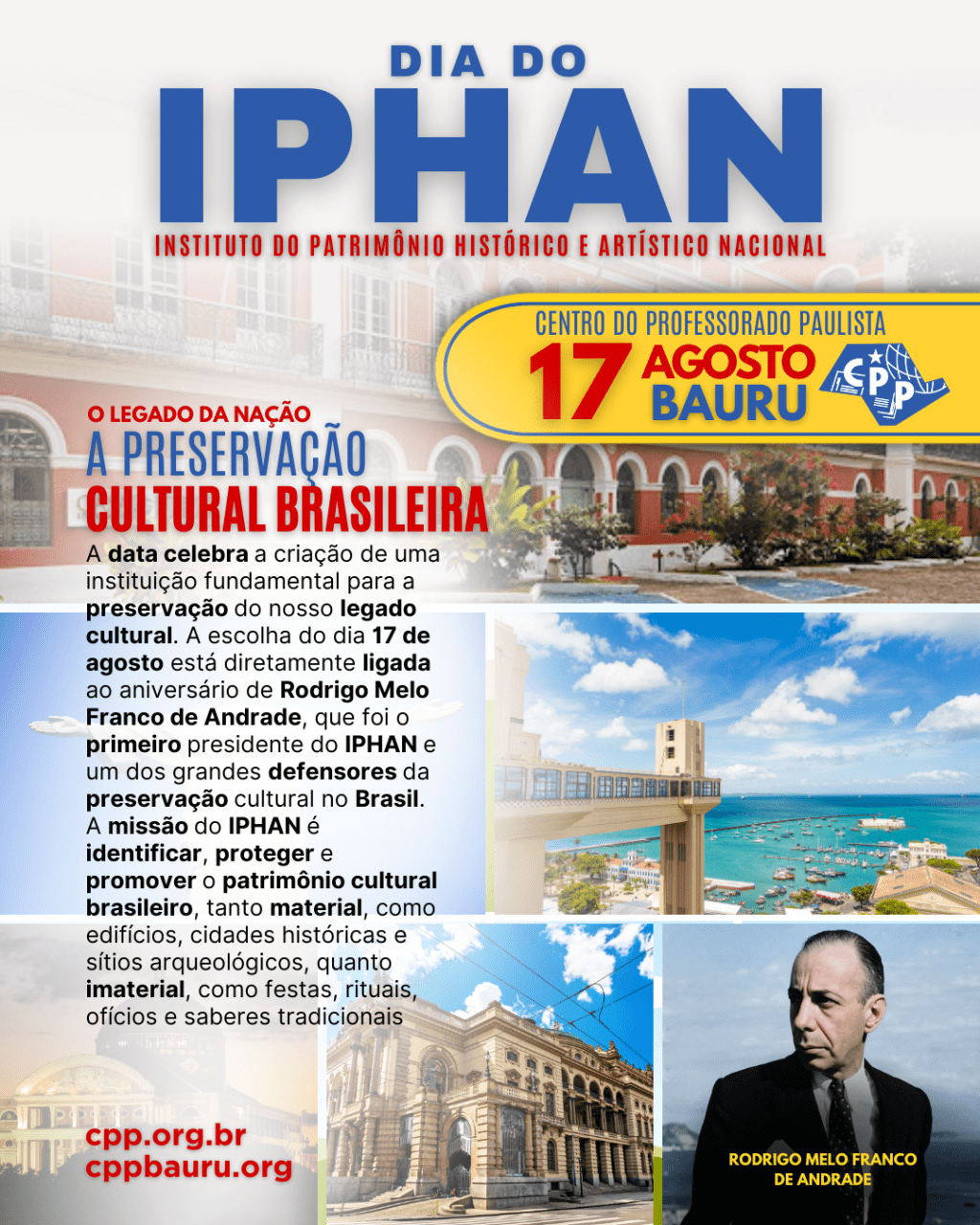🔔 Dia do IPHAN 🕗 17 de&nbsp;Agosto