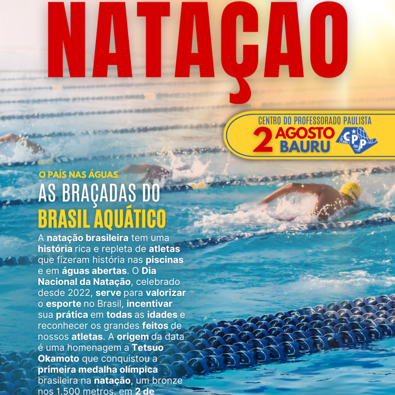 🔔 Dia Nacional da Natação 🕗 2 de&nbsp;Agosto