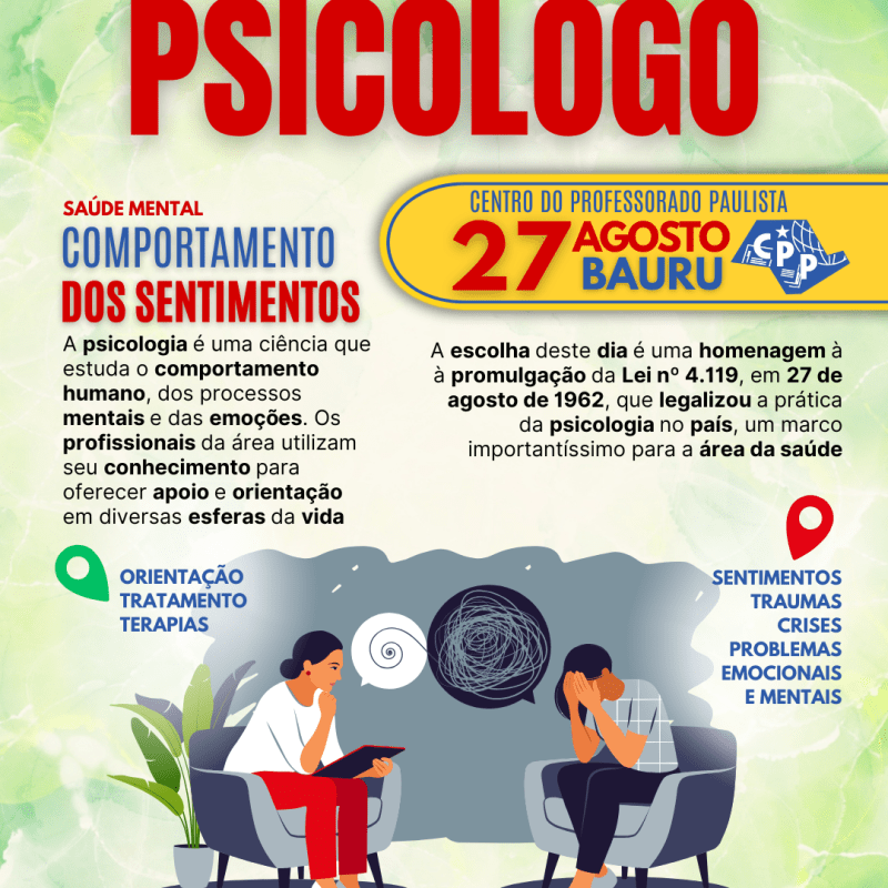 🔔 Dia do Psicólogo 🕗 27 de&nbsp;Agosto