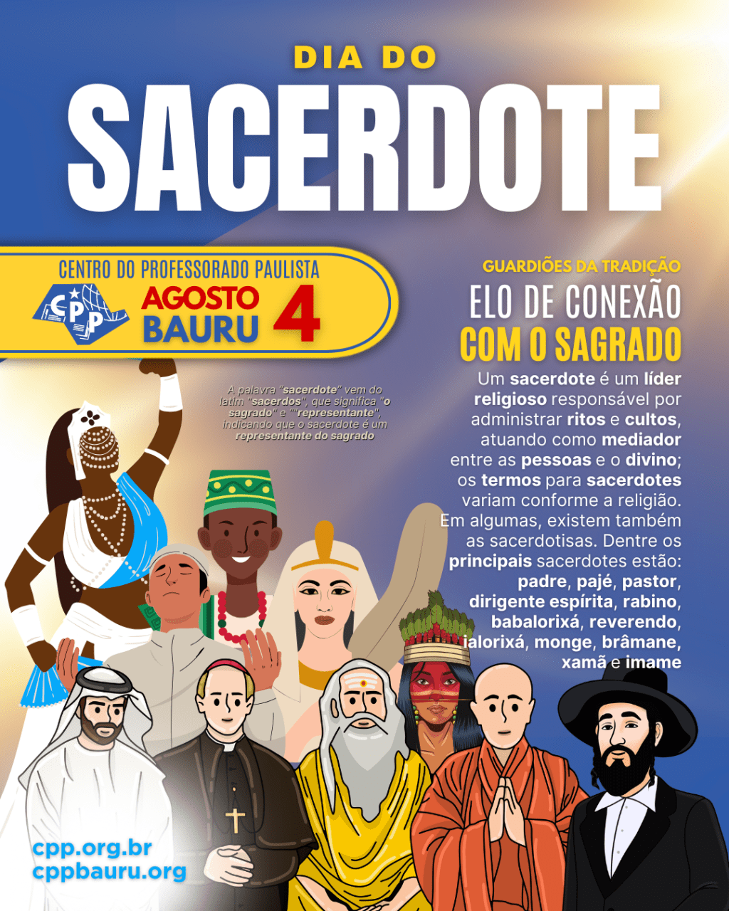 🔔 Dia do Sacerdote 🕗 4 de&nbsp;Agosto