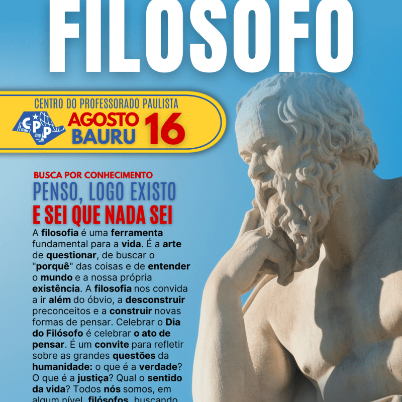 🔔 Dia do Filósofo 🕗 16 de&nbsp;Agosto