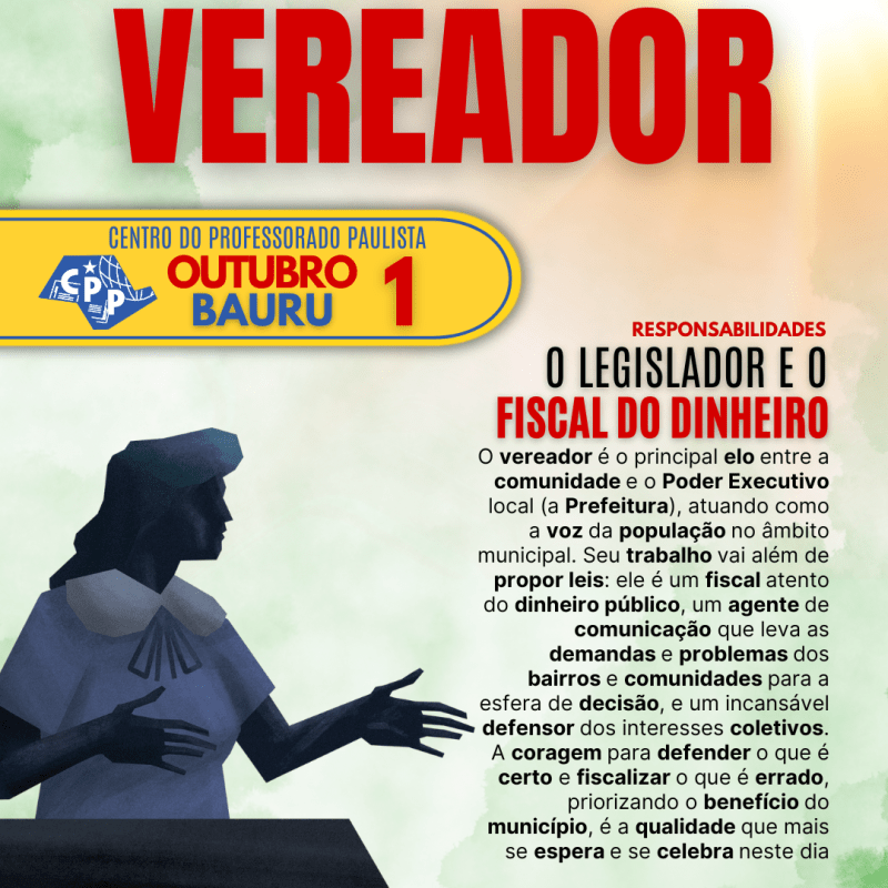 🔔 Dia do Vereador 🕗 1 de&nbsp;Outubro
