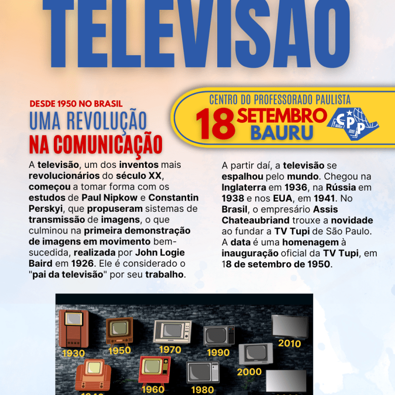 🔔 Dia Nacional da Televisão 🕗 18 de&nbsp;Setembro
