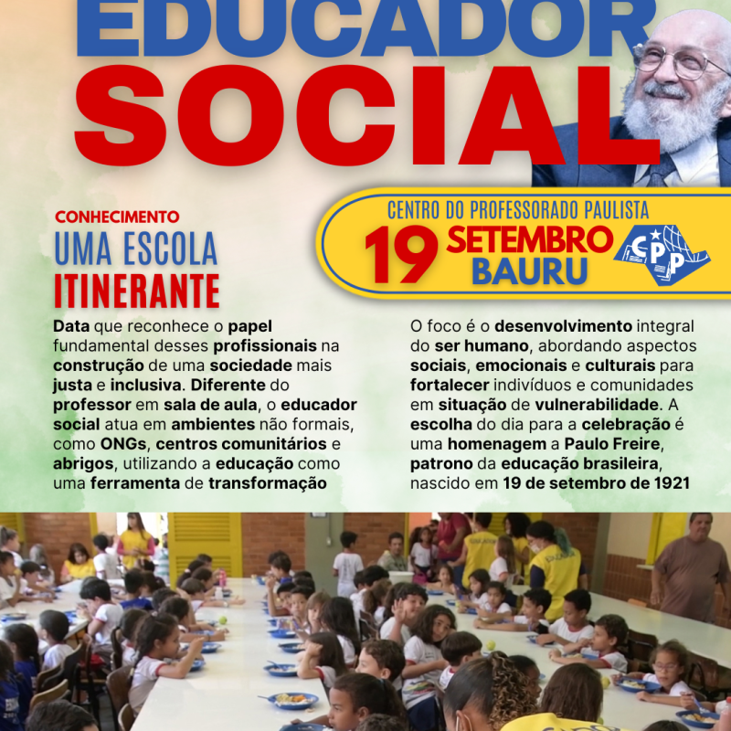 🔔 Dia Nacional do Educador Social 🕗 19 de&nbsp;Setembro